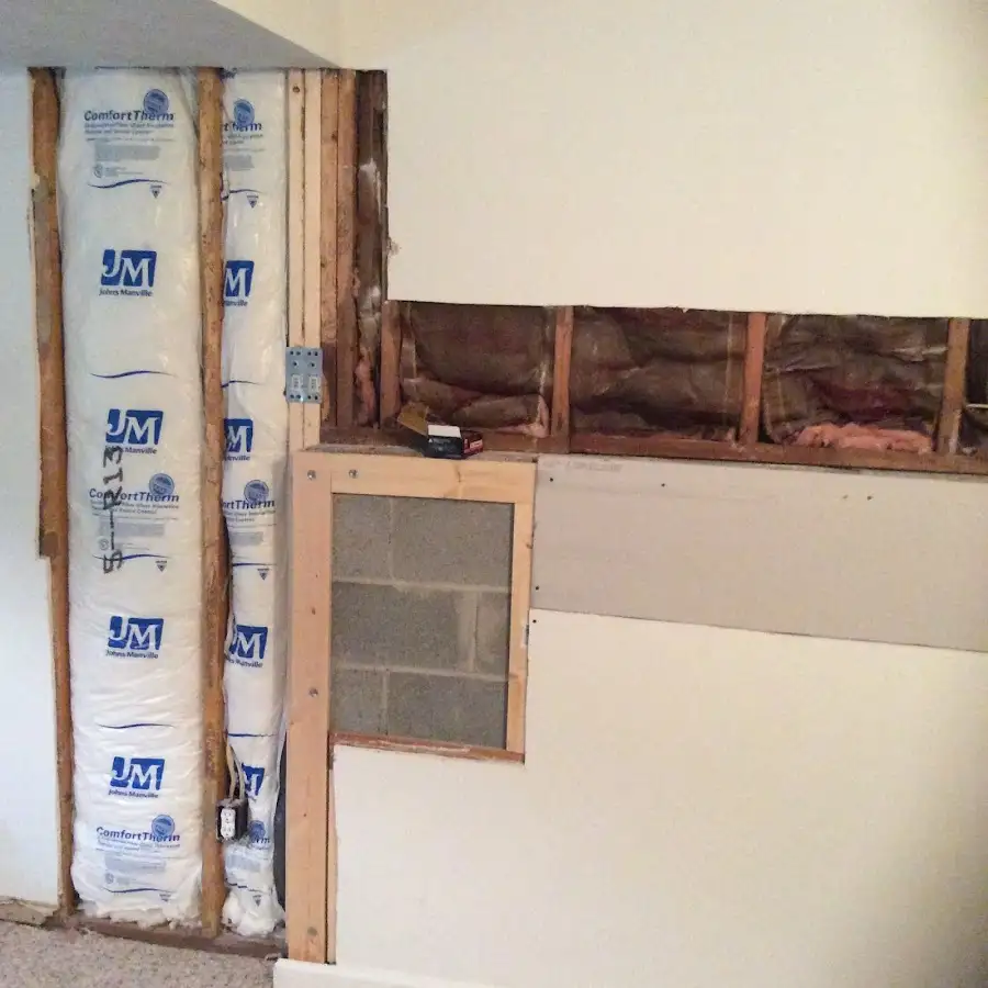 Wall insulation replacement during Contents Cleaning & Restoration in Lansdowne